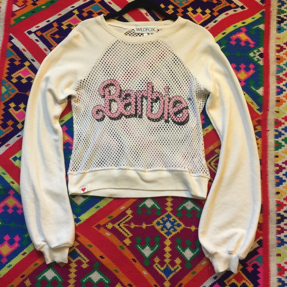 WILDFOX BARBIE MESH SWEATSHIRT